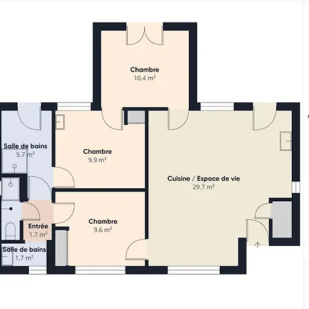 Сasa de vacaciones 400m De La - Maison De Plain-pied Et Jardin Pornic